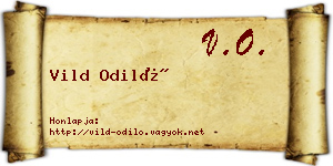 Vild Odiló névjegykártya